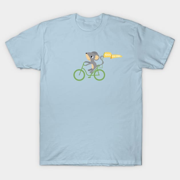 Mouse riding a bike T-Shirt by katelein